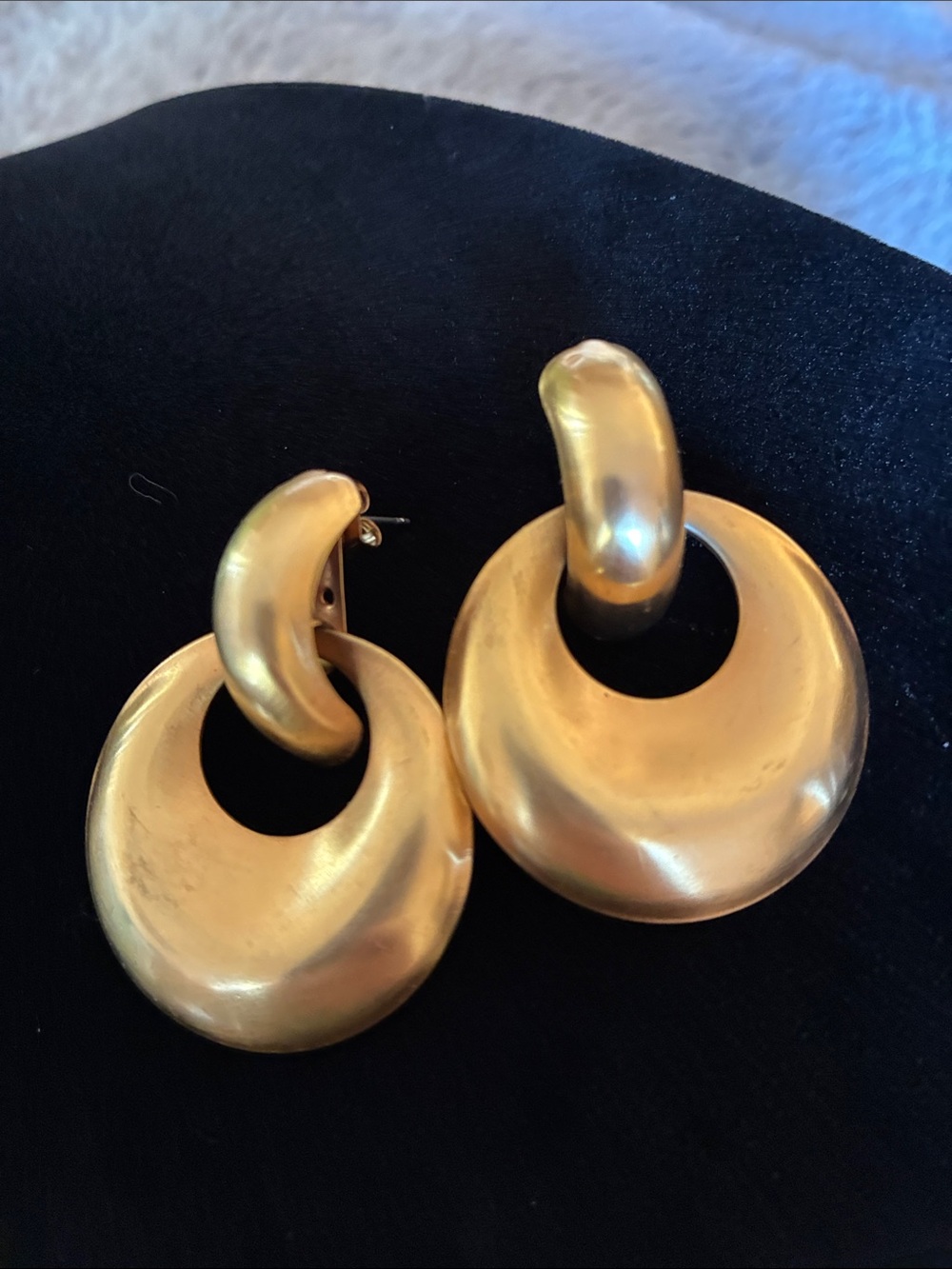 Gold-Tone Statement Hoop Drop Earrings - Women Jewelry